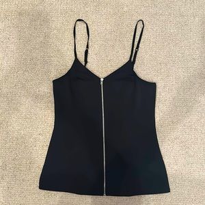 Express Black Top with Zipper Detail
